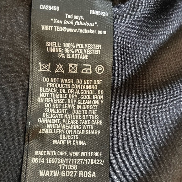 Ted Baker Rosa Kensington Black Floral Sleeveless Flare Midi Dress US Size 12 - Picture 12 of 16